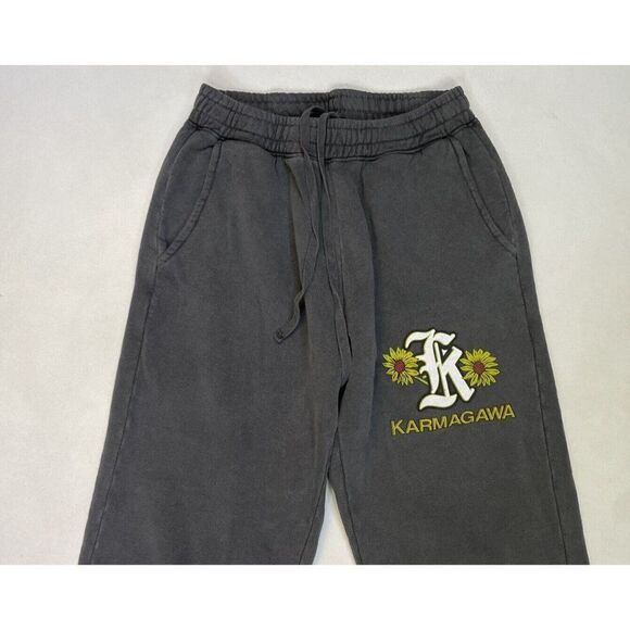 Karmagawa Sunflower Open Hem Sweatpants Men Small Gray - Picture 2 of 7